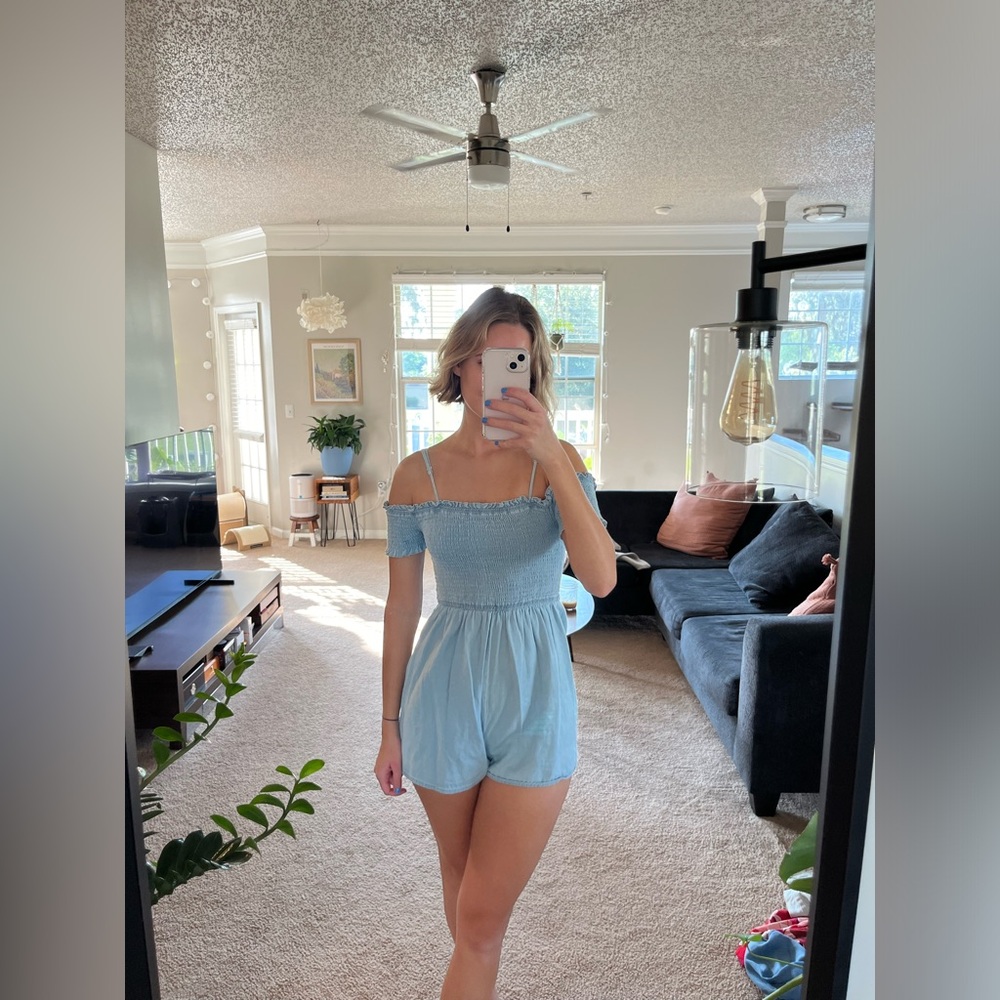 Light Blue Boutique Romper